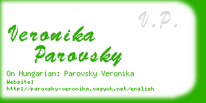 veronika parovsky business card